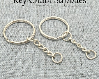 Wholesale Split Key Ring Keychains in Gold Silver Steel Bronze