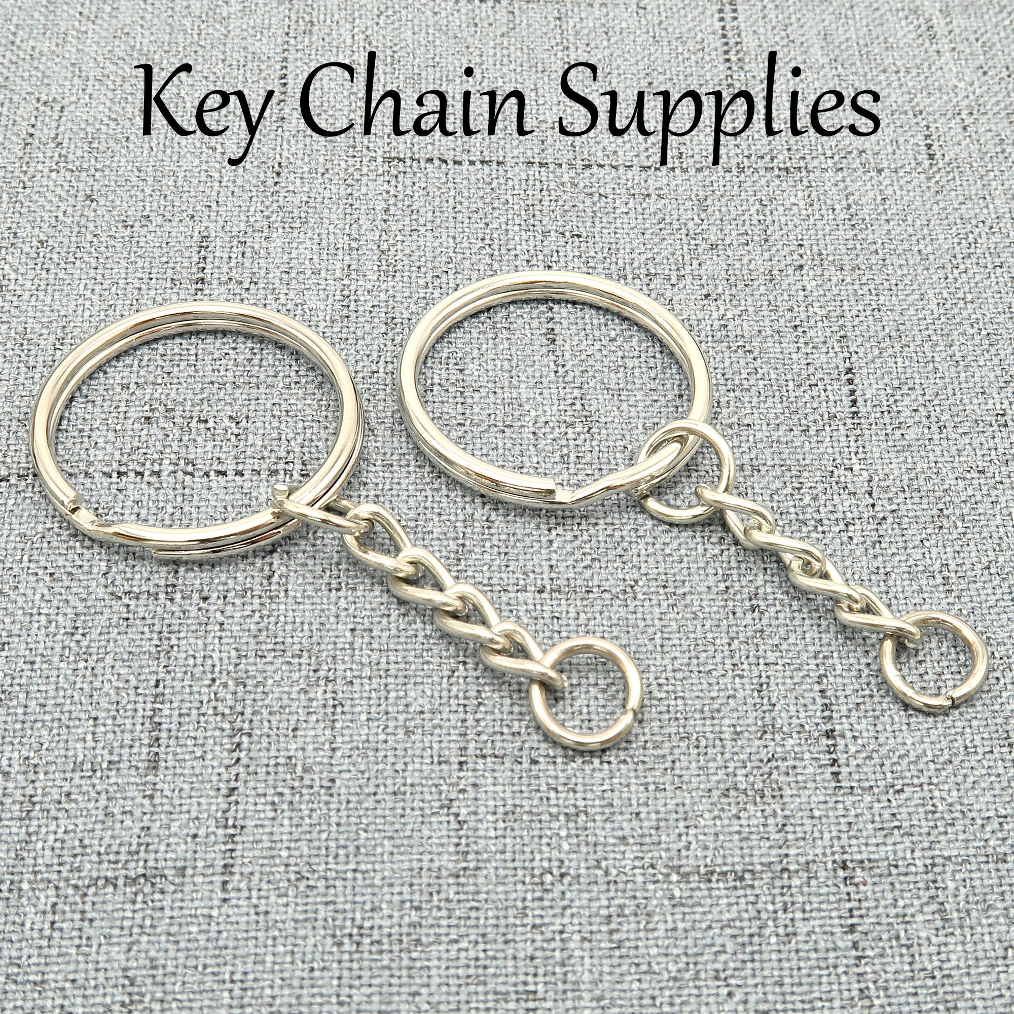 Wholesale Split Key Ring Keychains in Gold Silver Steel Bronze Copper,  Round Keyring With Chain Jump Rings for Jewelry Making 