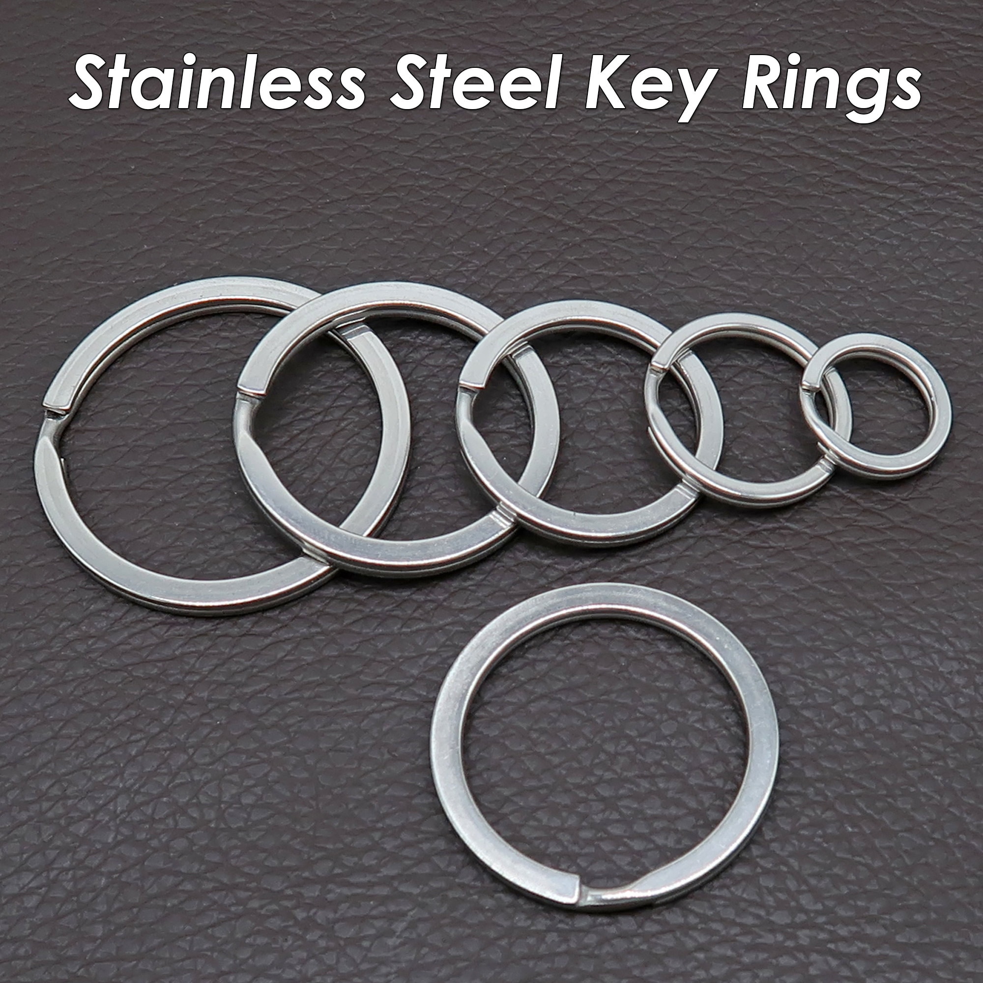 [ FLARE UP ] ★ 20'SS NEW ★ Ethnic Key Ring Stainless Steel Key Ring 15/20/25/30/35mm, Muscly Round