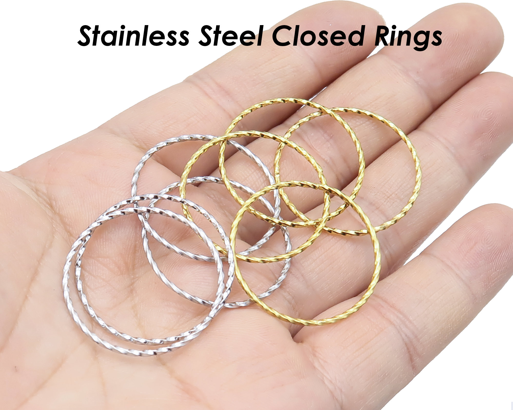 25 Nickel Free Stainless Steel Jump Rings Handmade in 14 or 18