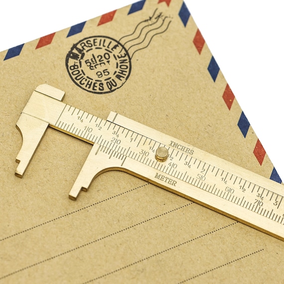 2 Portachiavi A Forma Di Calibro - Mini Calibro A Corsoio In MetallO, Argento E Bronzo, Idea Regalo Originale - Foto 7