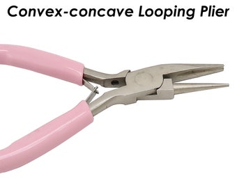 Konvex-Konkave Zange, Rundzange, Drahtschleifenzange für Drahtschleifen und Biegewerkzeug, Minizange für DIY-Schmuckherstellungswerkzeug