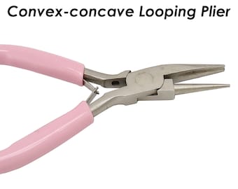 Convex-concave Pliers, Round Nose Pliers, Wire Looping Pliers for Wire Looping and Bending Tool, Mini Pliers for DIY Jewelry Making Tool