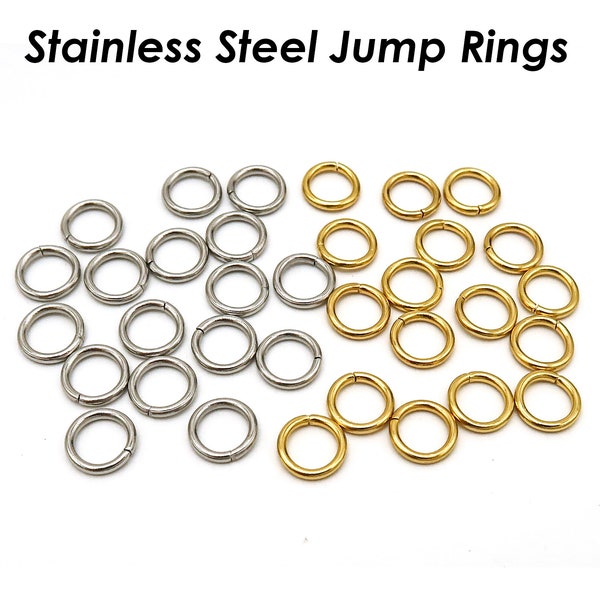 Stainless Steel Jump Rings Gold Silver, Bulk Wholesale Lobster Clasp Wholesale, Tarnish Free Jewelry Findings Supplies for Jewelry Making
