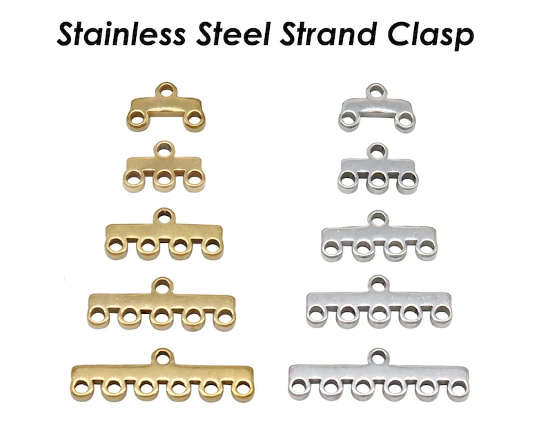 Multi Loop Clasp Mini Multi Strand Clasps Stainless Steel, Multi Strand Ends Gold Silver ...
