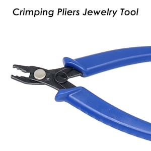 Alicates para crimpar cuentas y tubos, alicates de punta angular, alicates para crimpar cuentas, herramientas para hacer joyas.