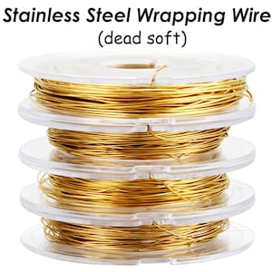 10 Meters x Stainless Steel Wire Gold Silver  Wrapping Wire, Dead Soft Wire String, Stainless Steel Beading Wire For Jewelry Making