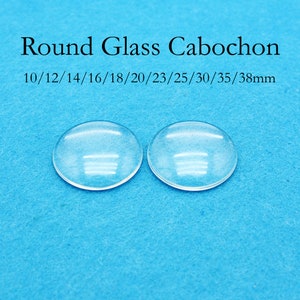 Clear Glass Cabochons 10 12 14 16 18 20 22 23 25 30 35 38mm Round Glass Pieces Square Oval Heart Glass for Jewelry Making