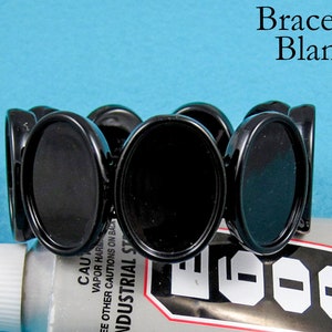 Bracciale ovale con castone vuoto, base per bracciale elastico, supporto elastico per castone, telaio elastico per bracciale, base per bracciale fatta a mano per la creazione di gioielli