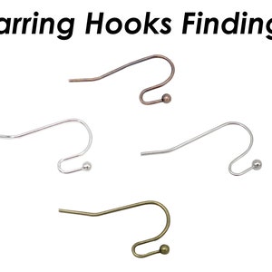 100 x Bulk Wholesale Earring Hooks Silver Gold Bronze Copper Hypoallergenic Earring Wire Findings for Jewelry Making