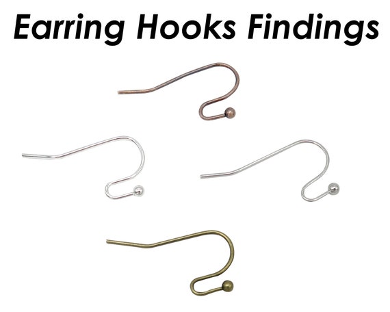 100 X Bulk Wholesale Earring Hooks Silver Gold Bronze Copper