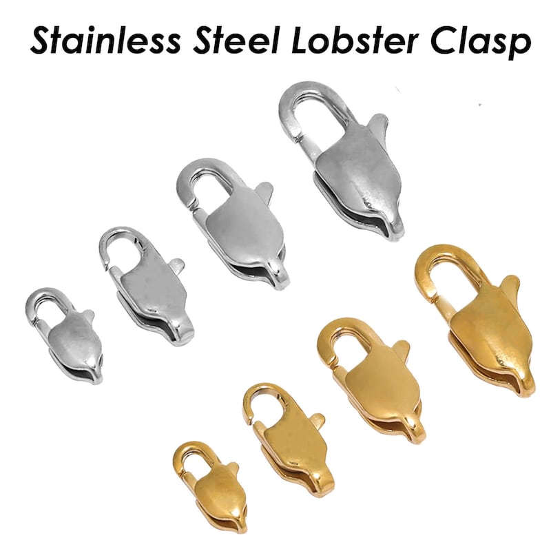 10-Pack Stainless Steel Lobster Claw Clasps – 9x15mm Silver For Bracelet Making – Tarnish-Resistant