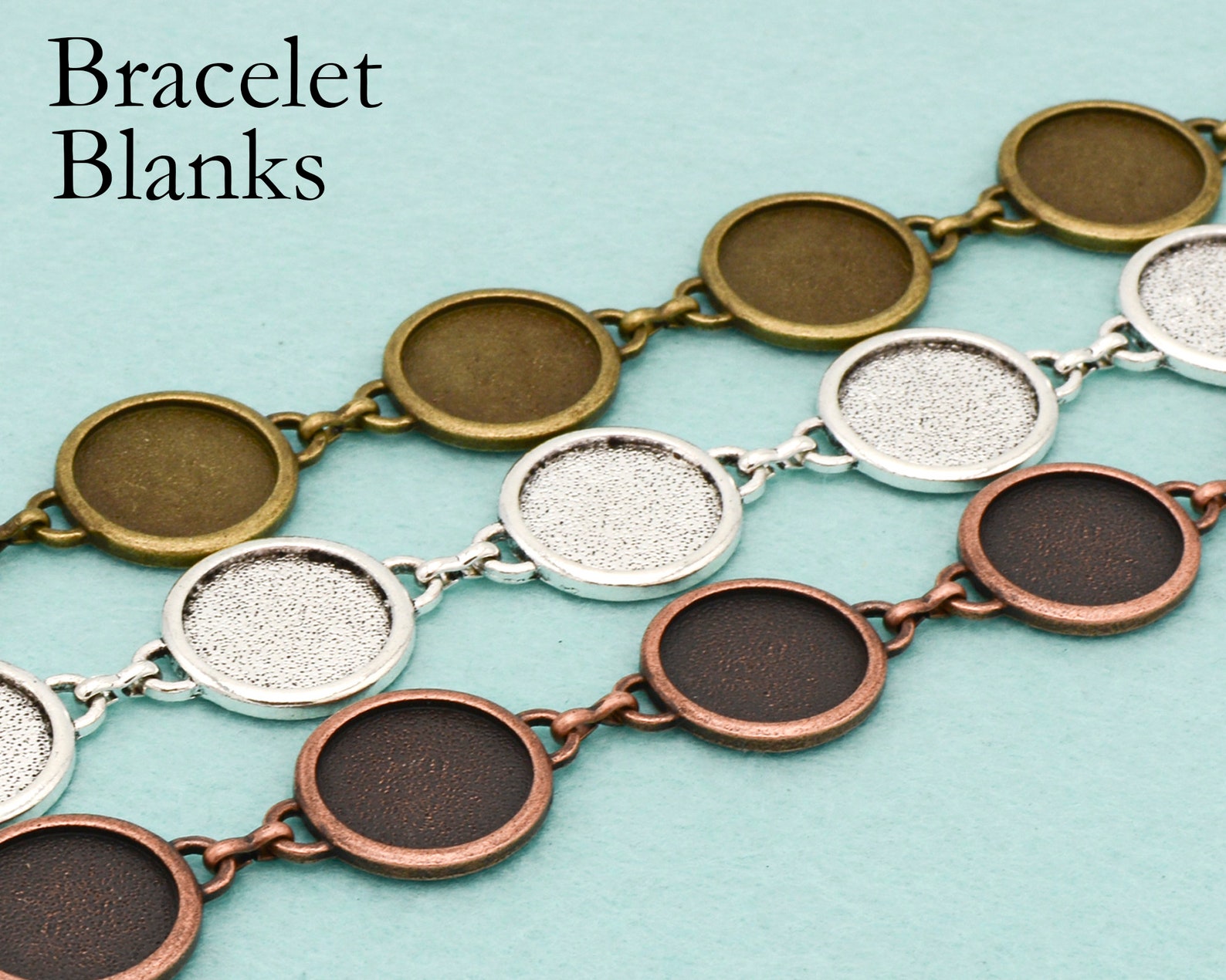 Handmade 18mm Round Bezel Bracelet Blanks for Jewelry Making Etsy