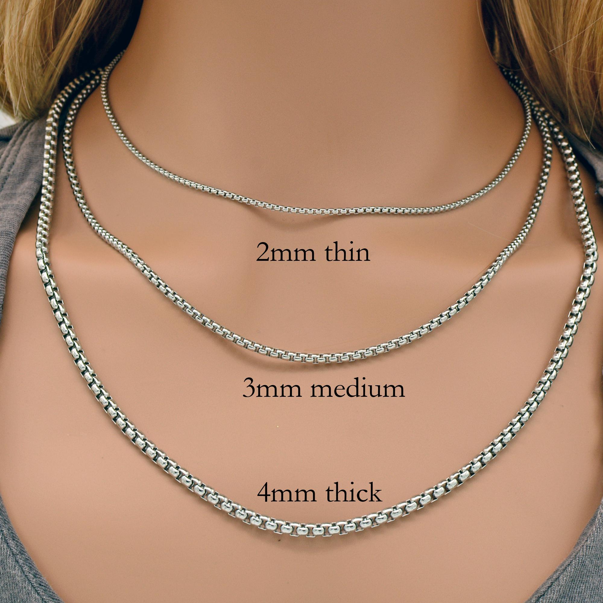 Large Box Chain 10 Feet X Round Box Chain Gold Silver Black, Stainless Steel Box Chain ...