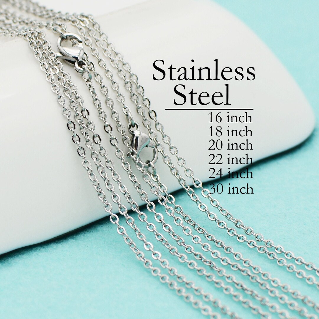 16.4 Ft Stainless Steel Jewelry Chain Roll - Oval Ribbed & Twisted Cable Chain For DIY Bracelets, Necklaces