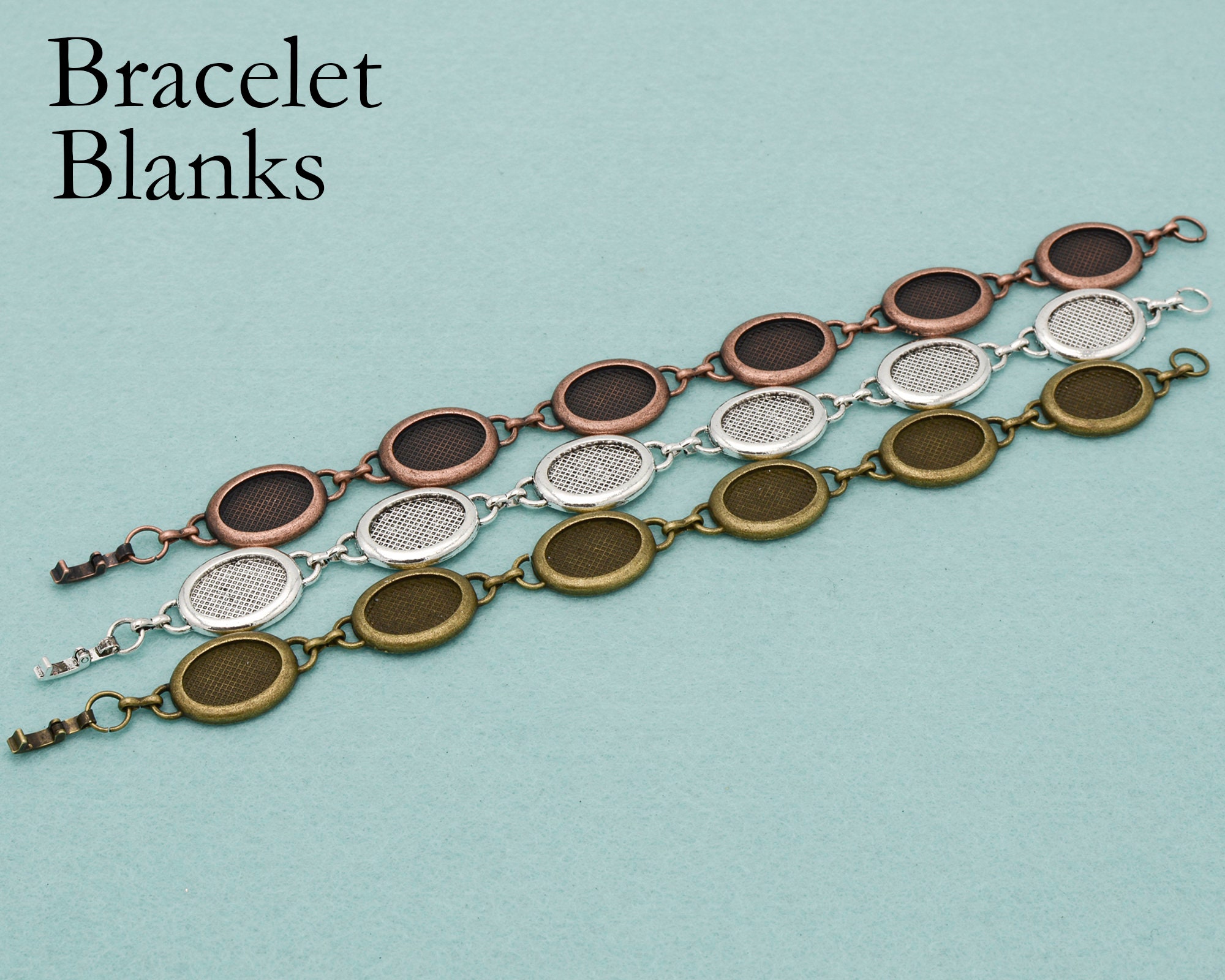 Handmade 13x18mm Oval Bezel Bracelet Blanks for Jewelry Etsy
