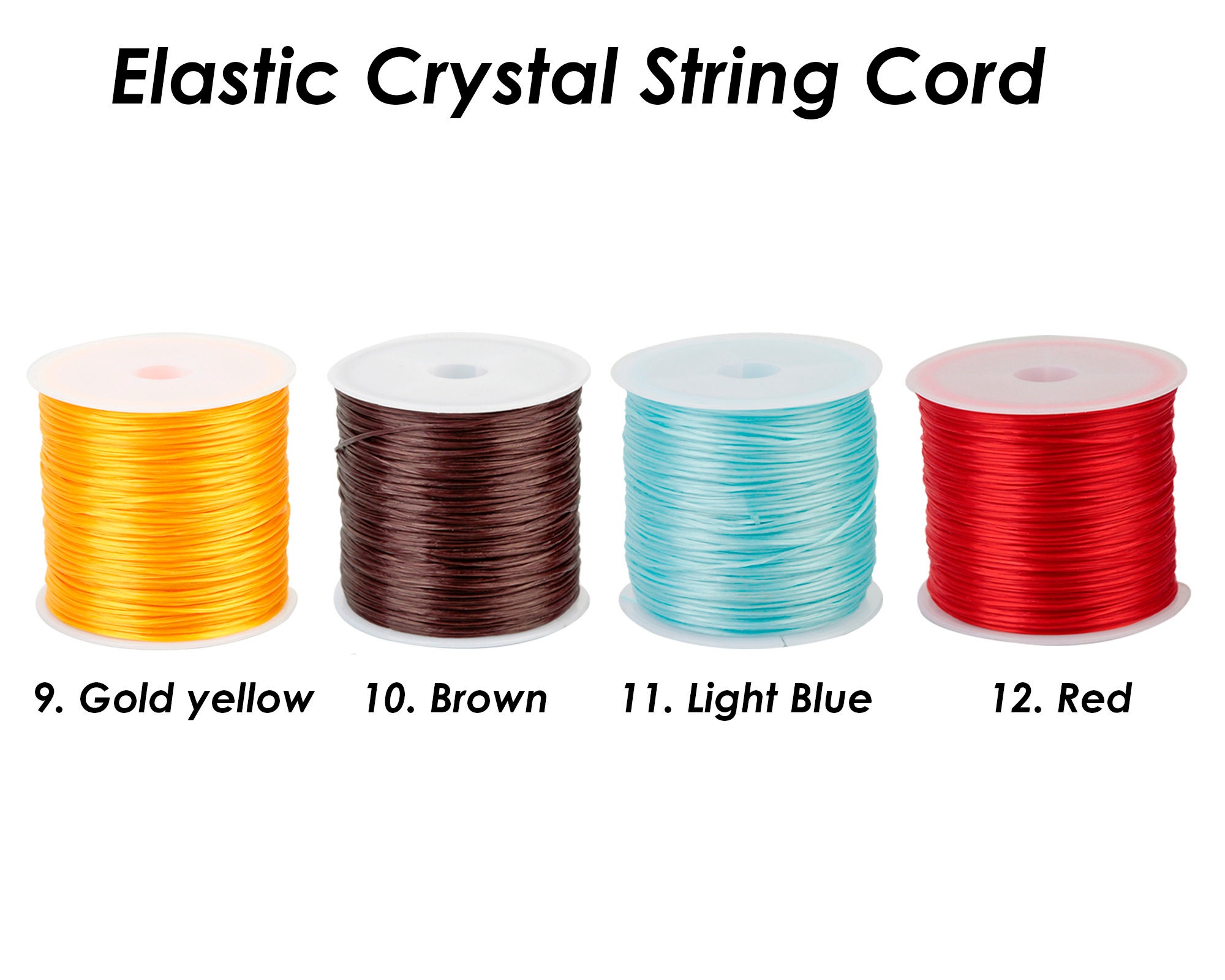 Brown 0.8mm Crystal String Cord (50m)