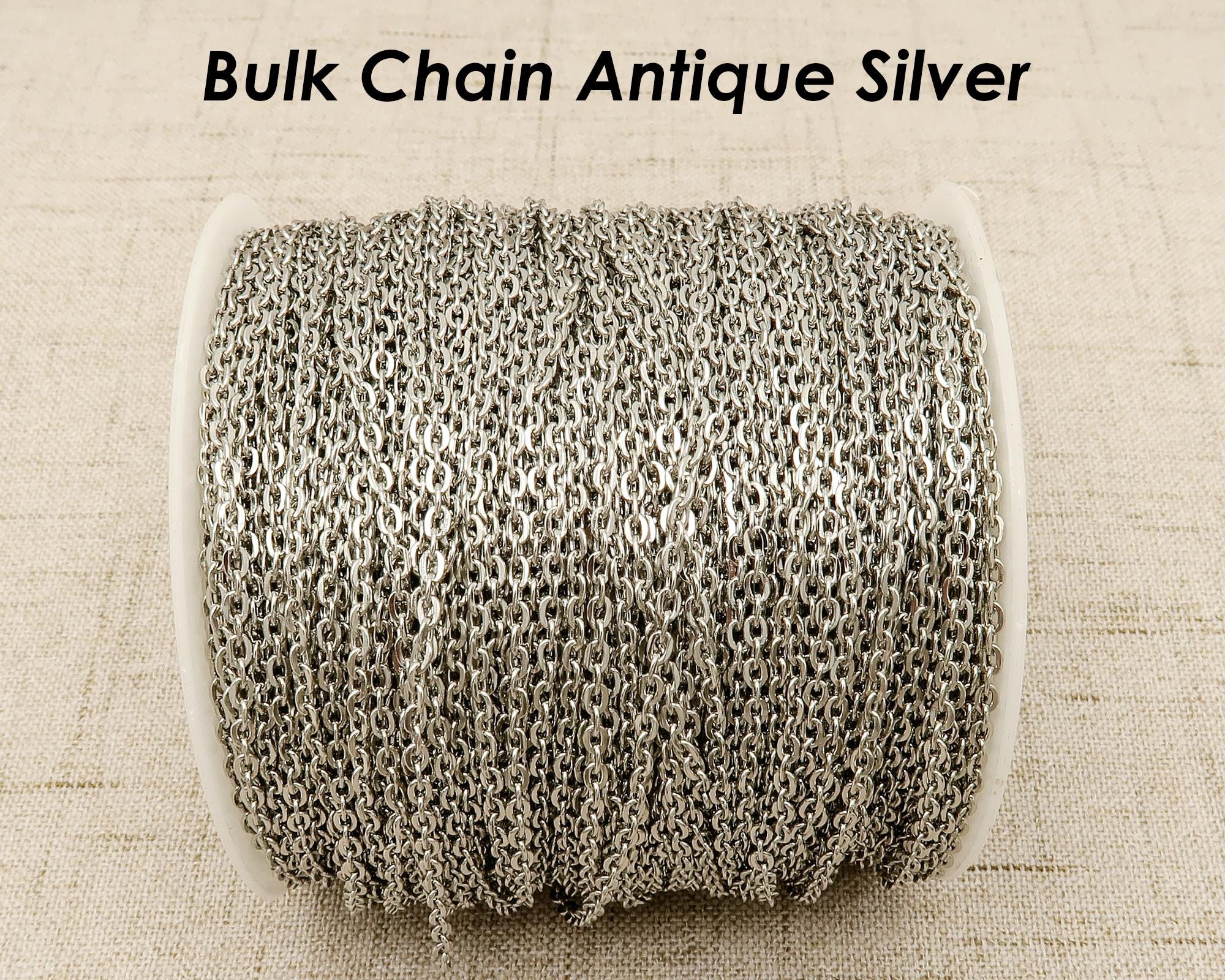 30 Feet X Bulk Chain for Jewelry Making, Silver Gold Bronze Copper ...