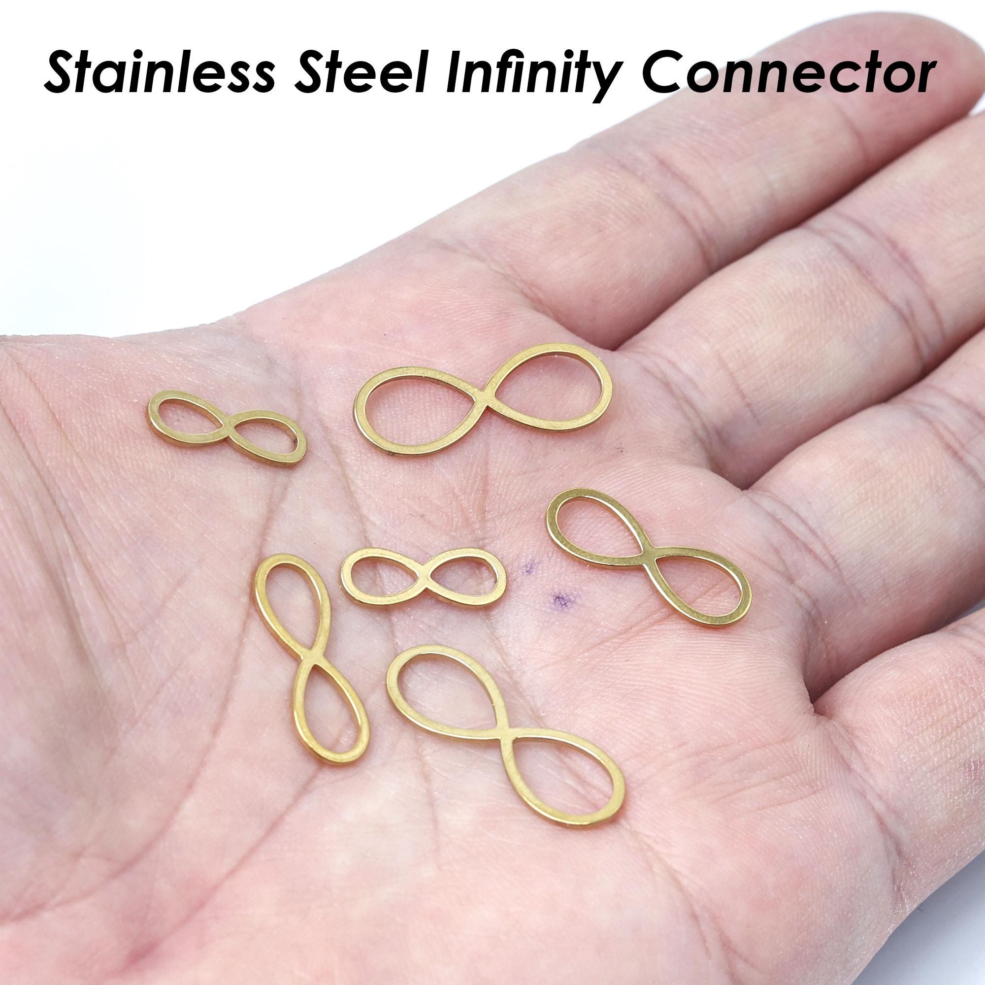 Infinity Connector Charms, Stainless Steel Connector Charms Gold Silver ...