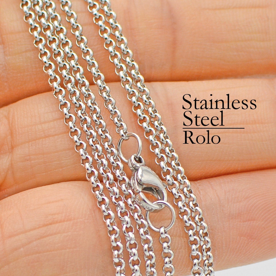 Stainless Steel Necklace Chain 1618202224 Inches Etsy
