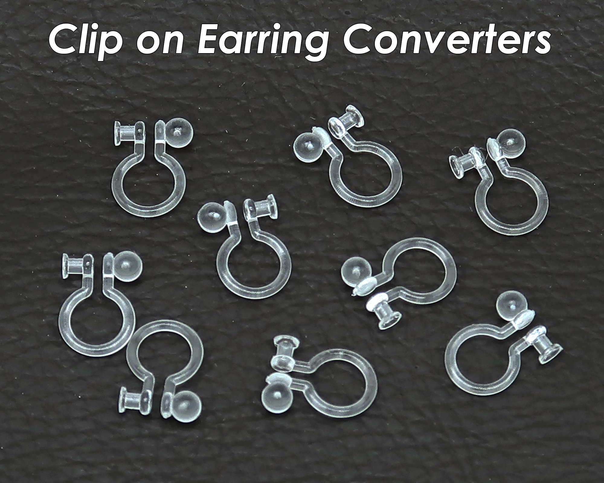 Comfortable Gold Invisible Clip on Earring Converters 