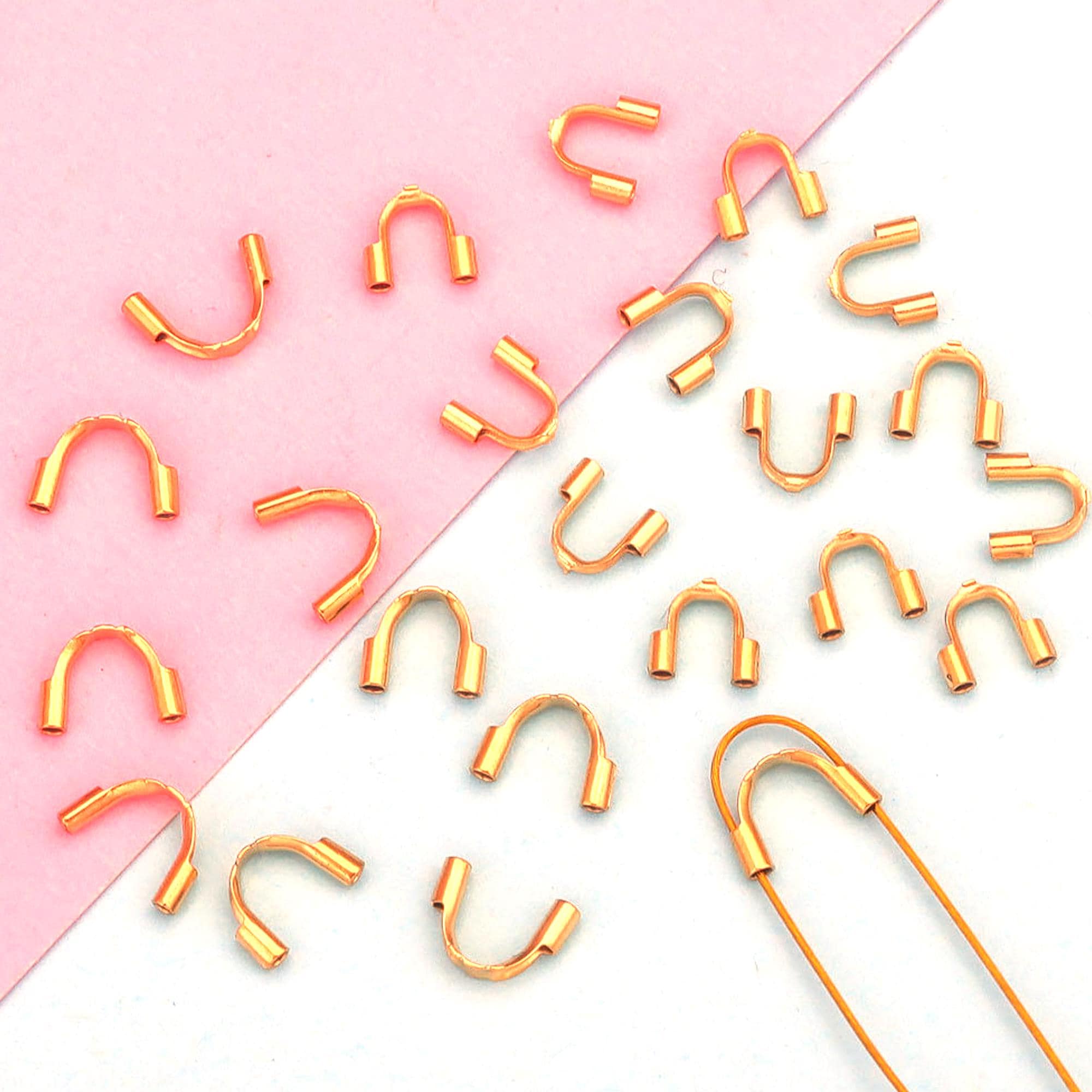 Wire Gauntlet 50 X Stainless Steel Wire Guards, Wire Guardians Gold Silver, Wire ...