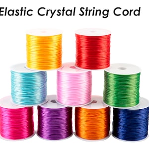 Elastic Stretch String 0.8mm, 50 Meters 1 Roll High Quality Stretchy Crystal String Cord for Jewelry Making Bracelet Beading Thread