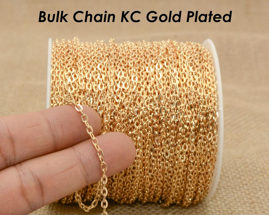 30 Feet X Bulk Chain for Jewelry Making, Silver Gold Bronze Copper ...
