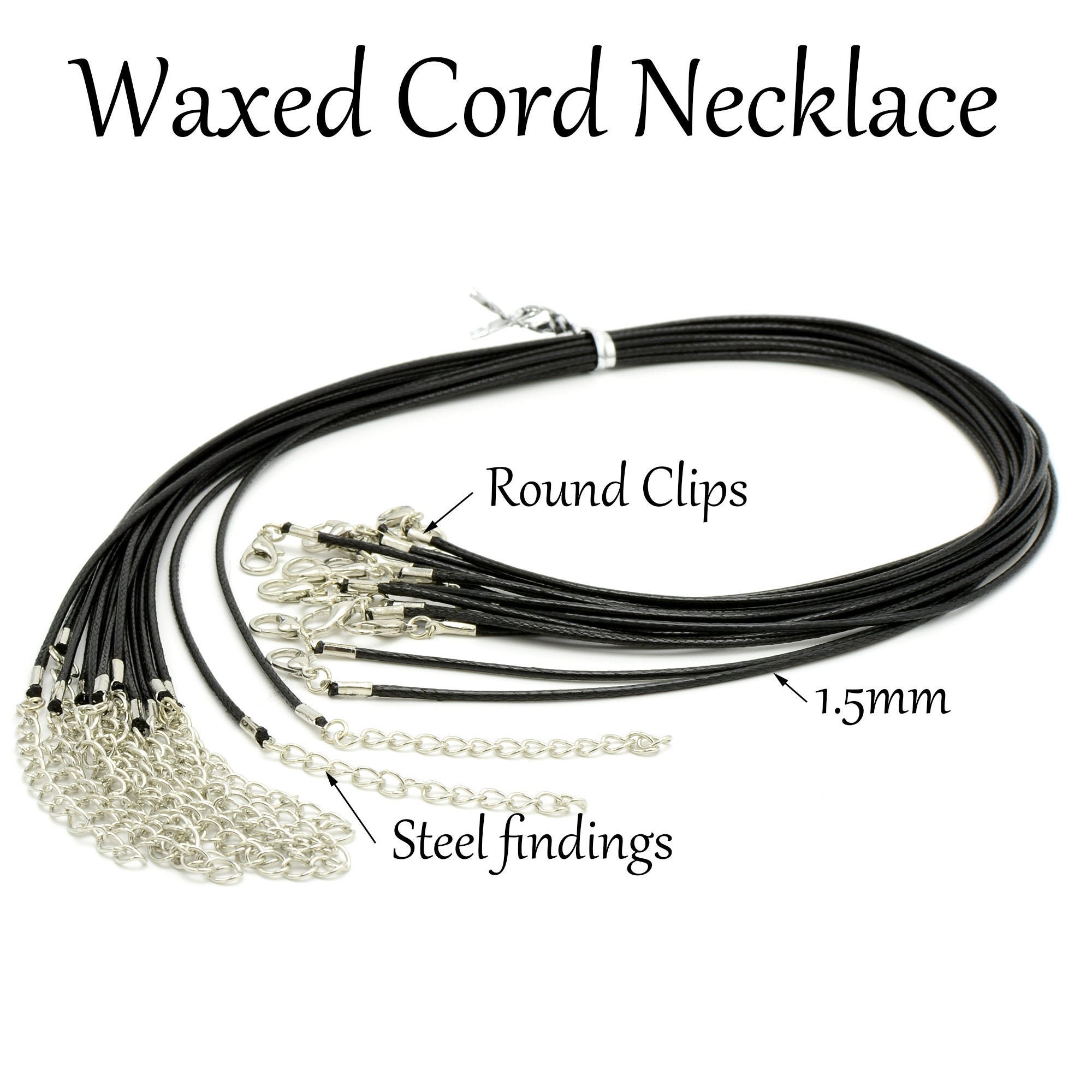  200 Pieces Waxed Necklace Cords with Clasps Bulk Necklace  String Cords for Jewelry Making Pendants DIY Bracelet Supplies (Earth Tone  Color)