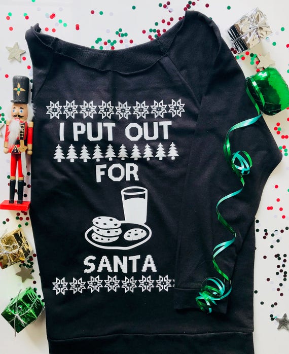 off the shoulder ugly christmas sweater