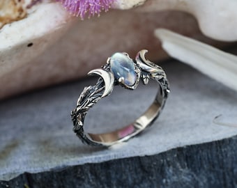 moon ring engagement