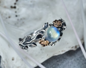 Moonstone Engagement Ring "Primrose" | Women’s ring | Moonstone ring | Anniversary gifts | ring for women | Flower ring | Gifts for women