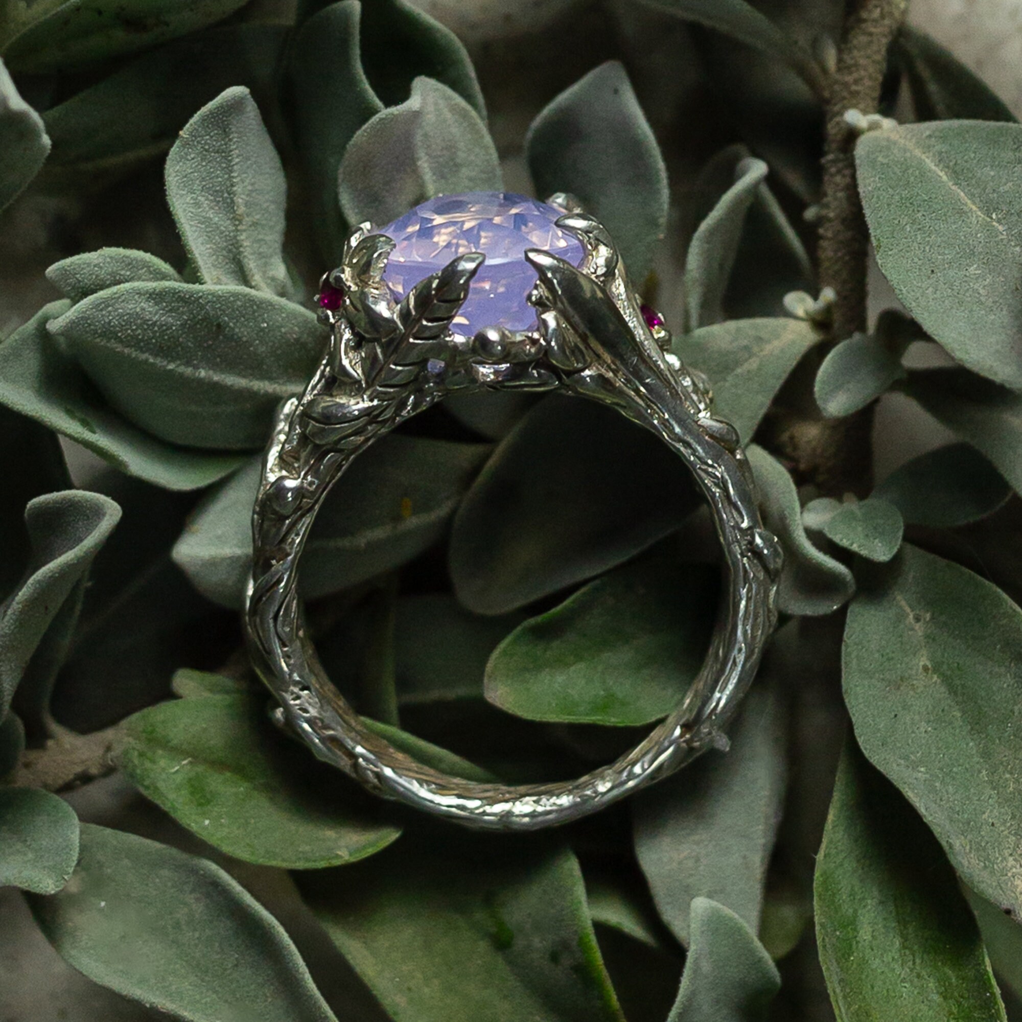 Lavender Quartz Ring | Sterling Silver Promise Ring | Boho