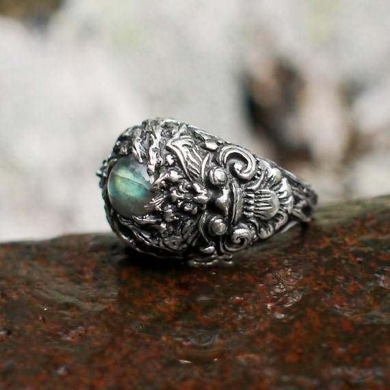 Mens labradorite deals ring