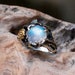 Moonstone Engagement Ring 'Cleo' | Moonstone ring | Sterling Silver ring | Gifts for women | Anniversary gifts | Flower ring for women 