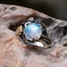 Moonstone Engagement Ring 'Cleo' | Moonstone ring | Sterling Silver ring | Gifts for women | Anniversary gifts | Flower ring for women