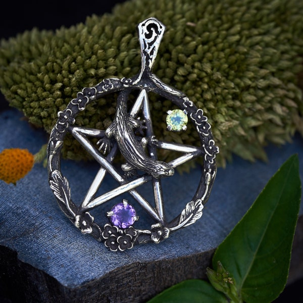 Pentagram Pendant | Witch Jewelry | Witch jewelry | Pentagram necklace for women | Amethyst necklace | Wiccan pendant | Pentagram jewelry