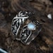 Wedding Viking Ring Set 'Wolves' | Viking Jewelry | Wedding Rings| Viking ring | Wolf ring | Moonstone engagement ring set | Wedding Jewelry 