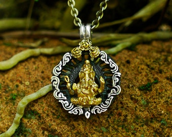 Ganesh Pendant | Sterling Silver Pendant | Necklace for women | Elephant necklace | Necklace for men | Statement necklace