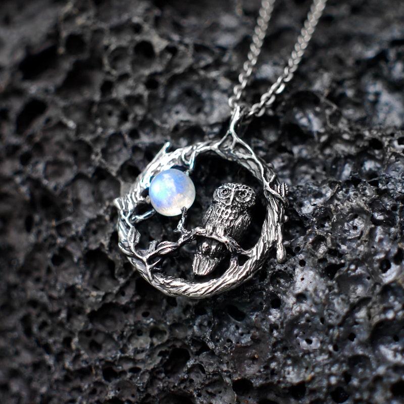 Owl In A Moon Pendant main image 0