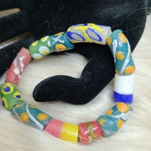 African trade bead bracelet