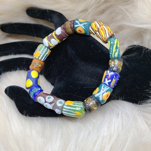 African trade bead bracelet