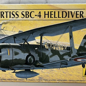 Heller 1/72 scale plastic model Curtiss SBC-4 Helldiver model plane kit