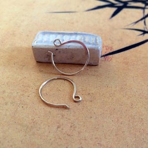 14k Gold Filled French Style Ear Wires Handmade Gold Hoop Ear Hooks Artisan Earring Findings Jewelry Making Supplies