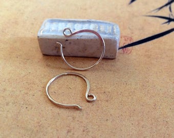 14k Gold Filled French Style Ear Wires Handmade Gold Hoop Ear Hooks Artisan Earring Findings Jewelry Making Supplies