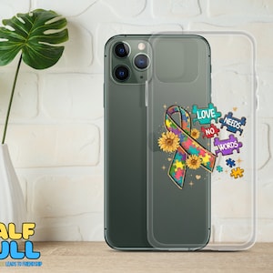 AUTISM PHONE Case, Autism Awareness Flexi Case,Gift for Autism Mom,Gift for Autism Dad,Love needs no words Phone Case,Clear Case for iPhone®
