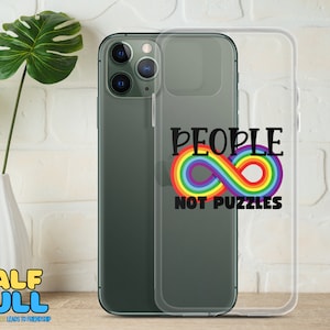 AUTISM PHONE Case, Autism Awareness Flexi Case, People Not Puzzles, Gift for Autism Dad,Puzzle Phone Case, Clear Case for iPhone®