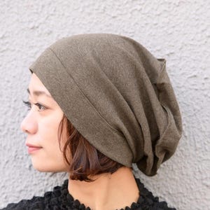 ソフト天竺オーガニックデザインビックワッチ / 日本製 ニット帽 医療用帽子 抗がん剤 大きいサイズ ゆったり 春夏 charm