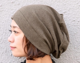 100% Organic Cotton Slouchy Chemo Beanie, Soft Comfy Baggy Winter Sensitive Skin Medical Hat