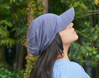 Summer Beanie for Women & Men, Womens 100% Linen Slouchy